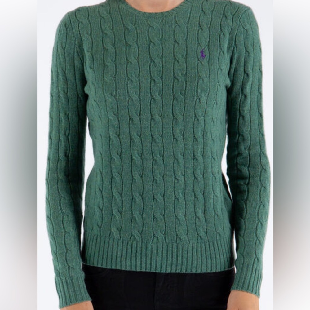 Polo Ralph Lauren Cable Knit Sweater. 90% wool, 10% cashmere